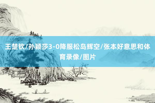 王楚钦/孙颖莎3-0降服松岛辉空/张本好意思和体育录像/图片