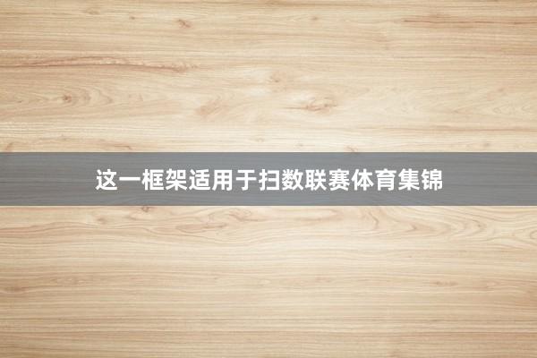 这一框架适用于扫数联赛体育集锦