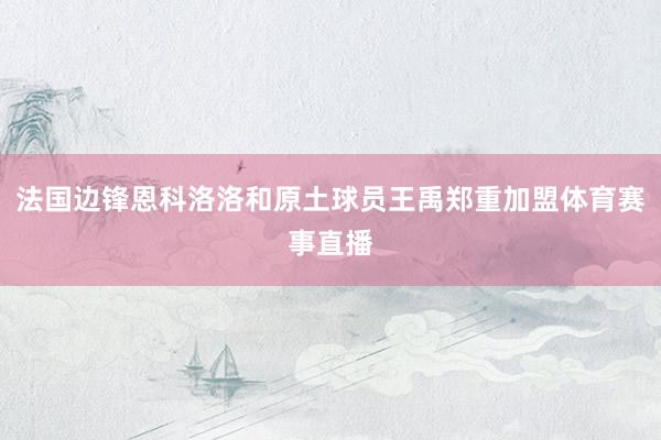 法国边锋恩科洛洛和原土球员王禹郑重加盟体育赛事直播