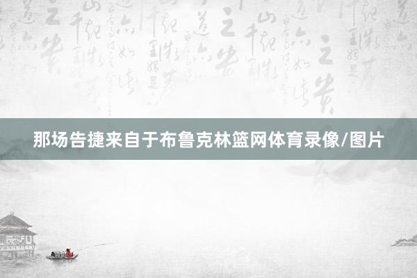那场告捷来自于布鲁克林篮网体育录像/图片