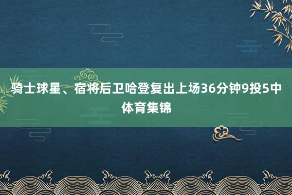 骑士球星、宿将后卫哈登复出上场36分钟9投5中体育集锦