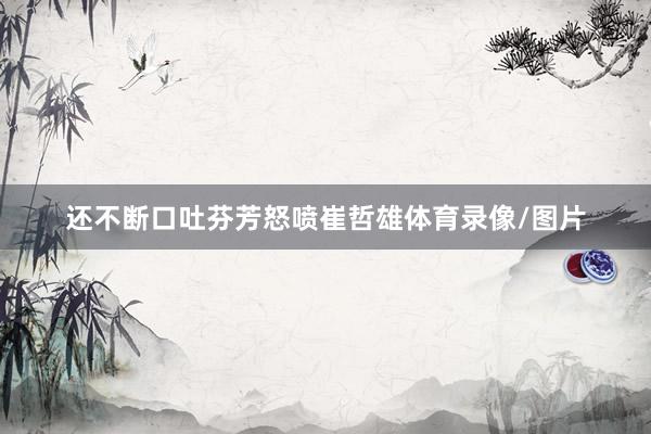 还不断口吐芬芳怒喷崔哲雄体育录像/图片
